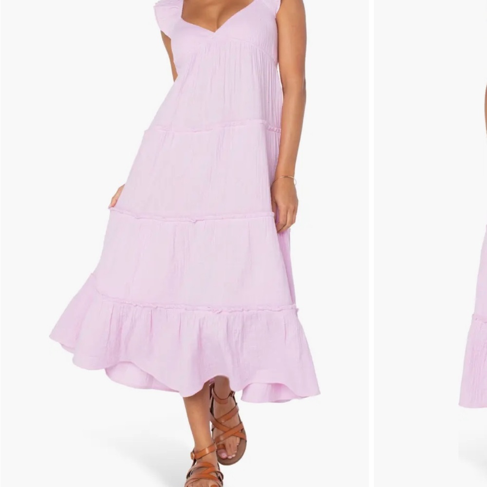 NWT Roxy Palmy Days Ruffle Midi Dress X-small